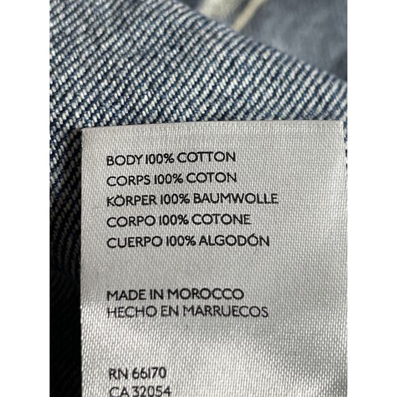 Free People Marci Blue Vollared Short SleeveTapered Denim Coverall Jumpsuit Sz M - Picture 4 of 4